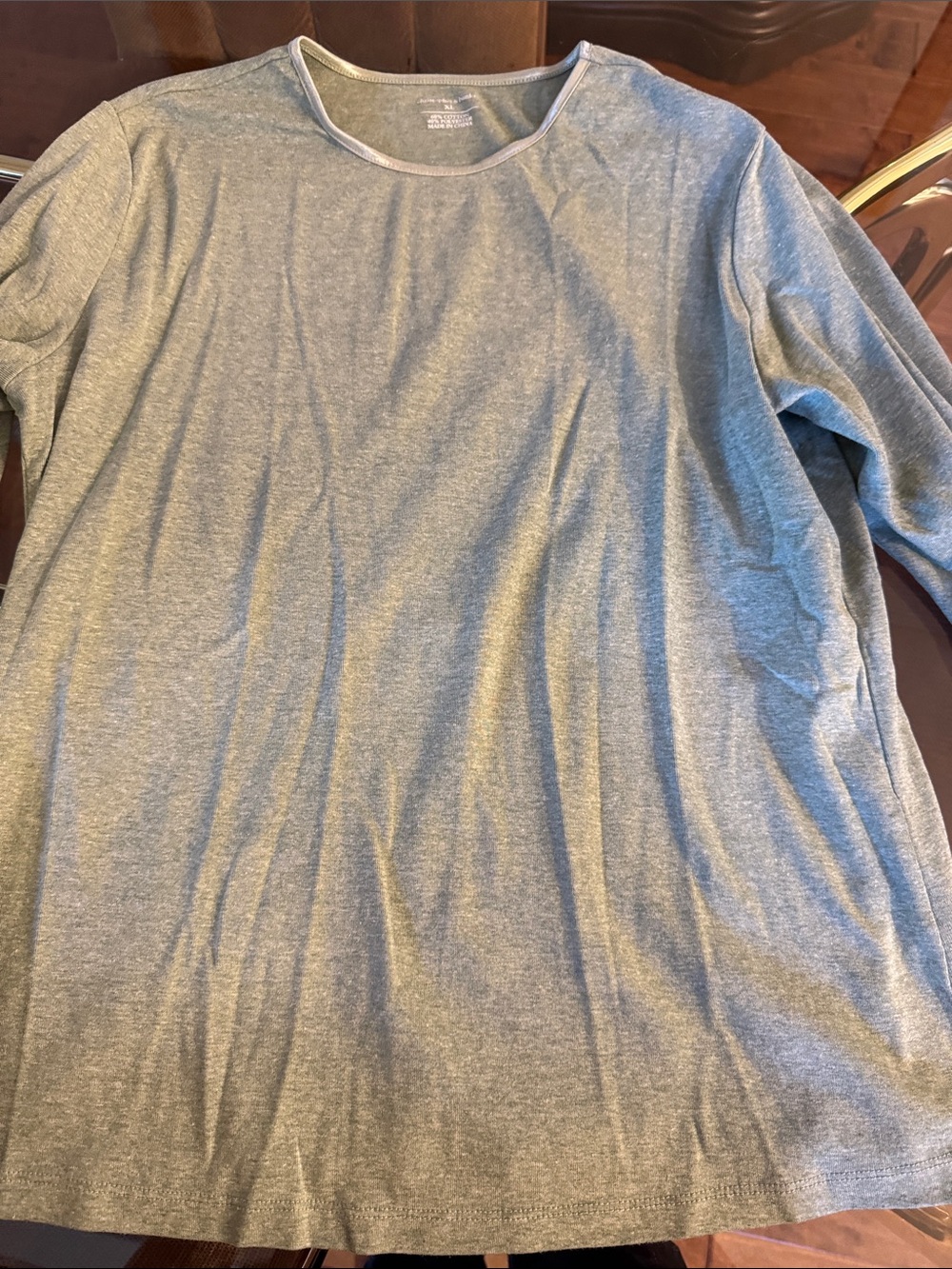 Christopher & Banks Soft Heather Green Scoop Neck Top